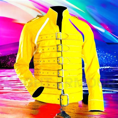 freddie mercury jacket replica uk|freddie mercury yellow jacket outfit.